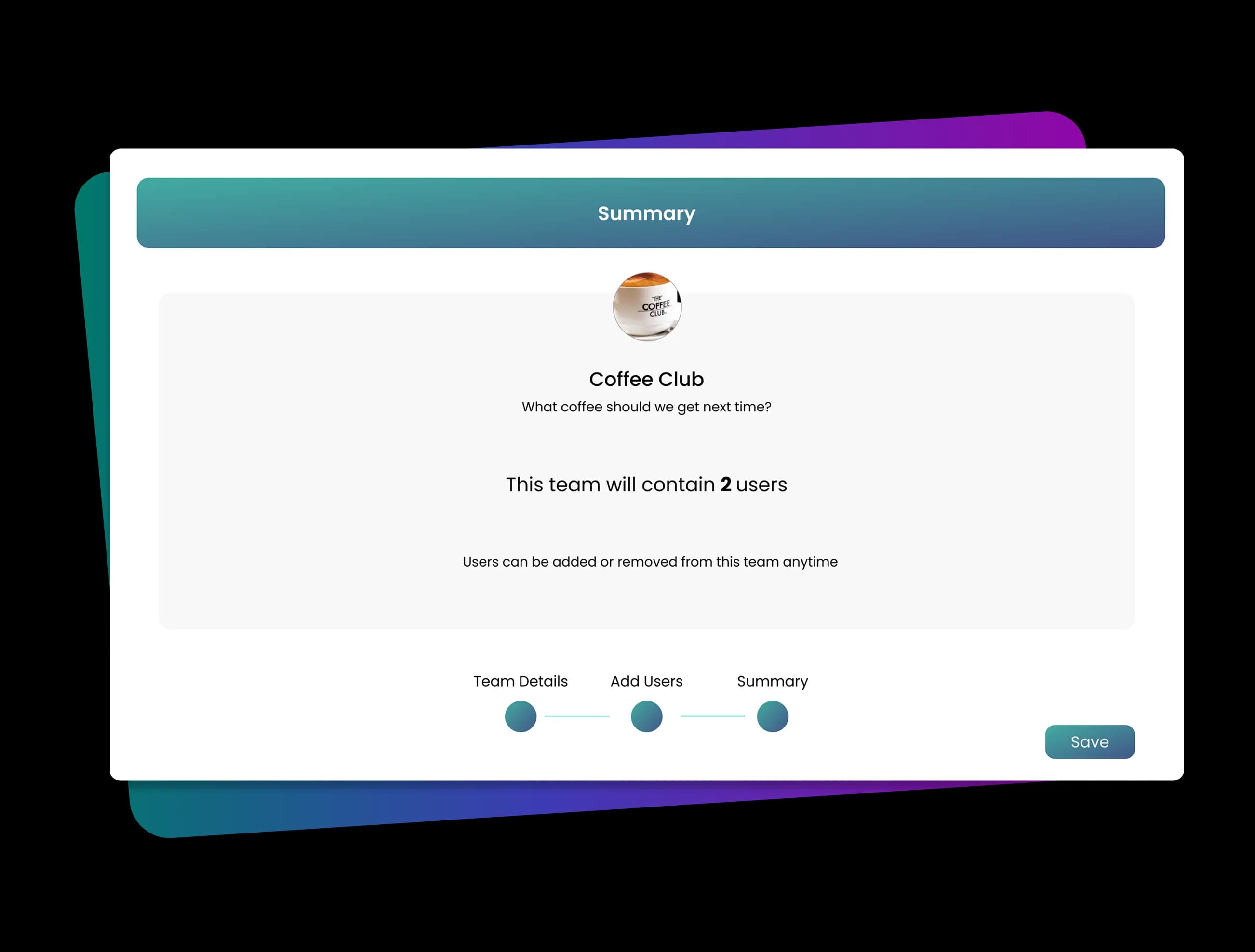 Team Management Interface